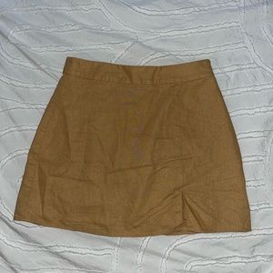 Tan mini skirt